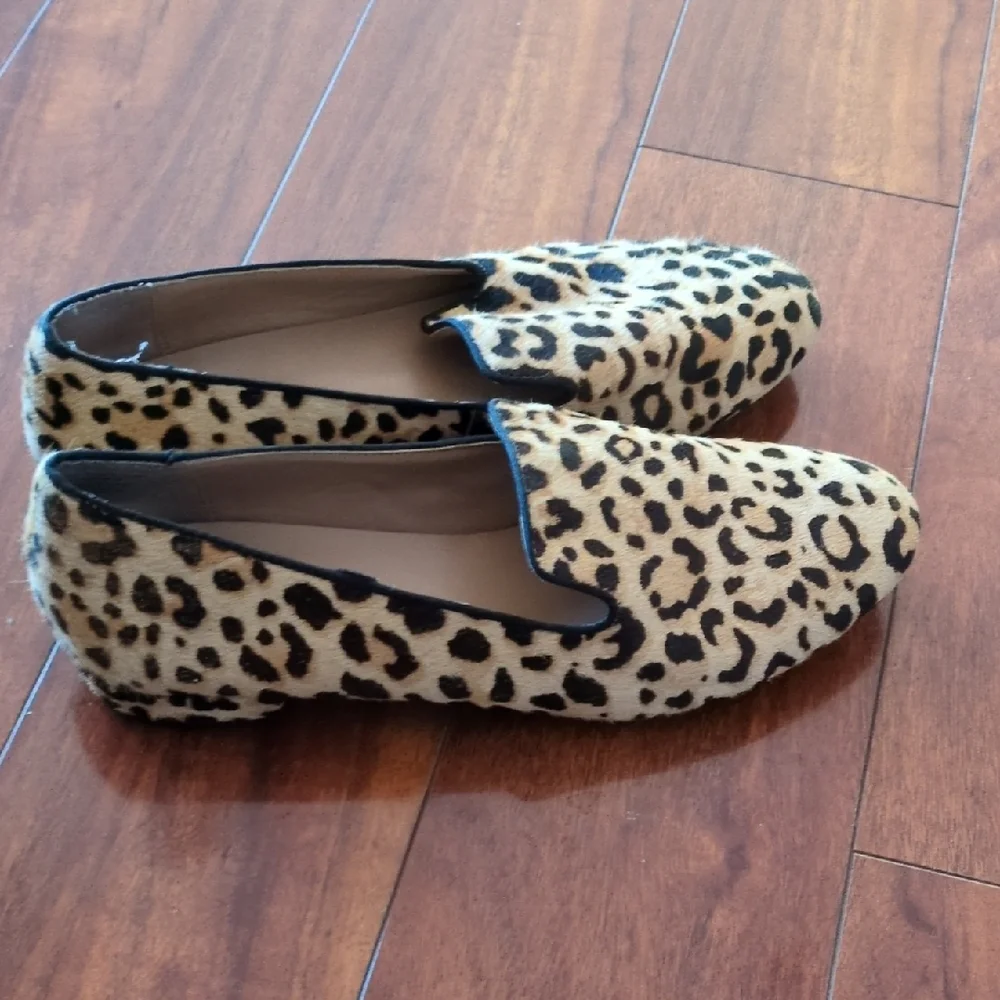 Steve Madden Calf  Hair Animal Print Flats - Picture 2 of 4